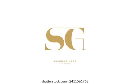 SG, GS, S, G, logotipo de las letras abstractas Monograma
