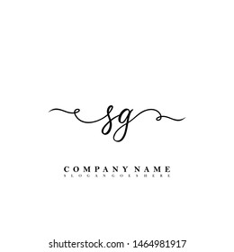 SG Initial beauty floral logo template SG Initial beauty floral logo template