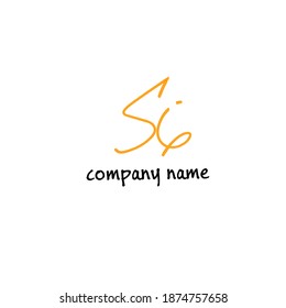 Sg initial beauty monogram and elegant logo design