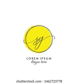 SG Initial beauty monogram logo vector