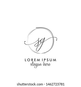 SG Initial beauty monogram logo vector