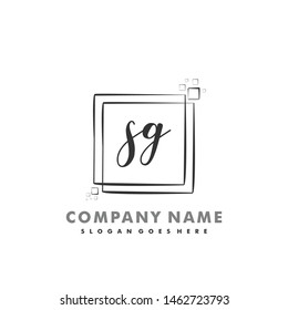 SG Initial beauty monogram logo vector