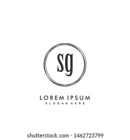 SG Initial beauty monogram logo vector