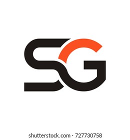 SG initial letter linked logo design template vector