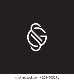 SG INITIAL LOGO DESIGN VECTOR