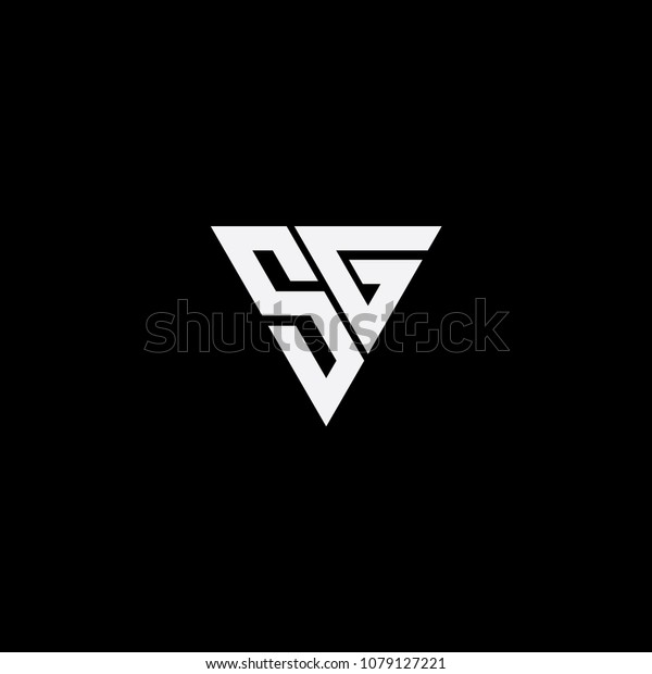 Sg Initial Logo Vector Triangle Stock Vector (Royalty Free) 1079127221