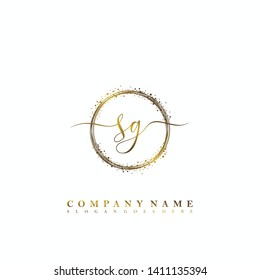 SG Initial luxury handwriting logo vector