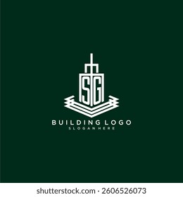 SG initial monogram building logo for real estate