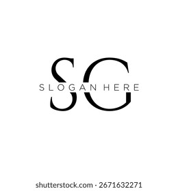 SG Initial-Monogramm-Logo mit Business-Design