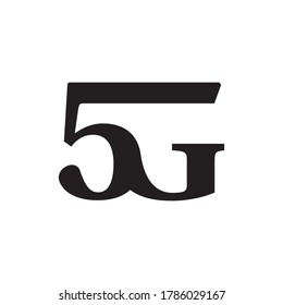 SG letter or 5G Technology logo design vector