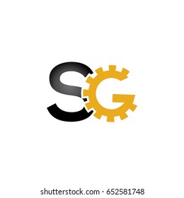 SG letter Gear logo 
