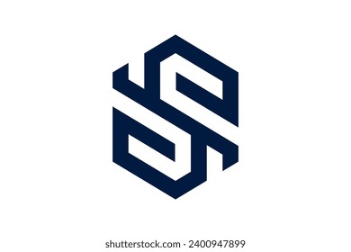 SG letter logo design, icon, symbol, monogram, initial in a bold hexagonal design, symbolizing strength and innovation. Ideal for technology company, architecture studio, or financial planner logo etc