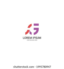 SG letter logo design vector.