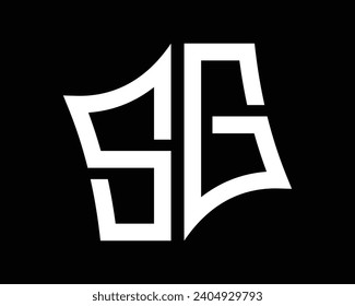 SG letter logo design vector art