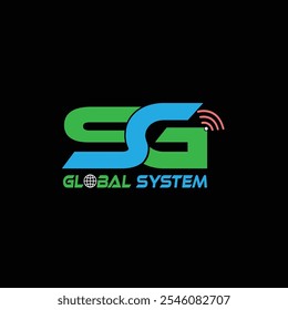 SG letter logo design vector