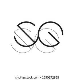 SG letter logo template vector icon design