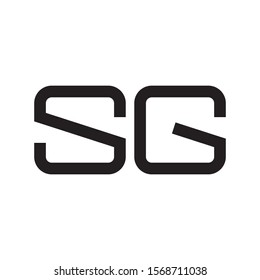 SG letter logo template vector icon design