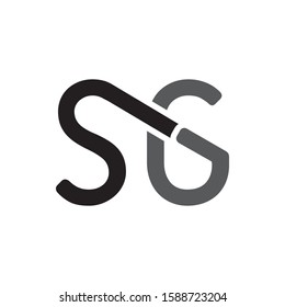SG letter logo template vector icon design