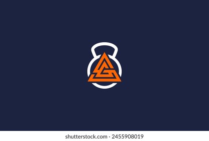 sg letters with kettlebell logo icon design vector design template inspiration