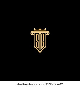 SG line concept logo in high quality professional design that will be best for companies related to real estate