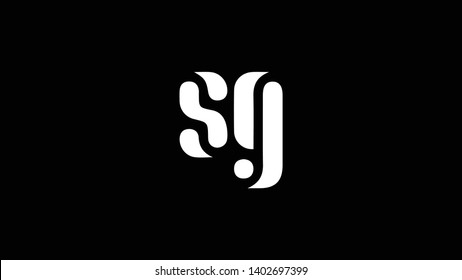 SG logo design template vector illustration minimal design