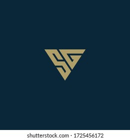 SG logo design. Vector illustration.