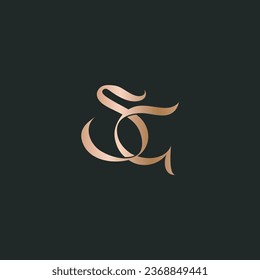 Diseño del logotipo SG. Ilustración vectorial.