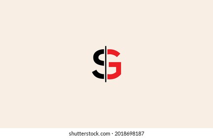 SG logo letter design. GS logo monogram initials letter concept. SG icon logo design