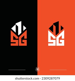 SG logo letter design template
real estate