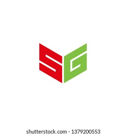 SG Logo Letter Initial With Red and Green Colors