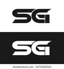 SG logo. S G design. White SG letter. SG, S G letter logo design. S G letter logo design 