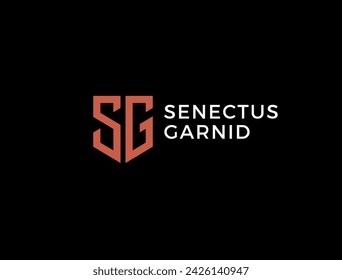 SG. Monogram of Two letters S and G. Luxury, simple, minimal and elegant SG logo design. Vector illustration template.