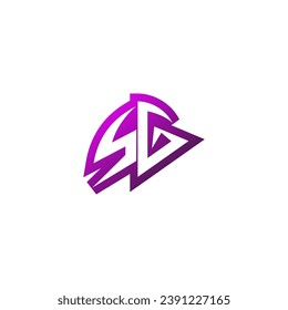 SG Premium emblem logo initial esport and gaming design concept