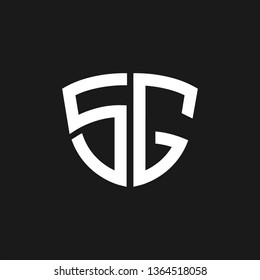 SG or S G letter alphabet logo design in vector format.