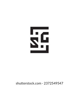 Logo retro de concepto cuadrado SG en diseño profesional de alta calidad que se imprimirá bien en cualquier medio de impresión