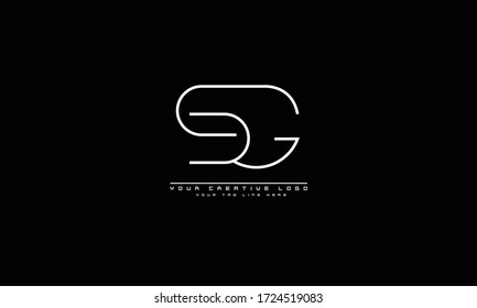 Plantilla de monograma del logotipo del vector abstracto de SG SS S