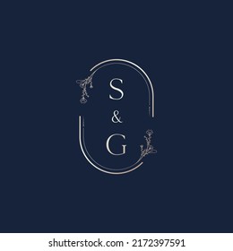 SG wedding initial logo letters in high quality professional design that will print well across any print media