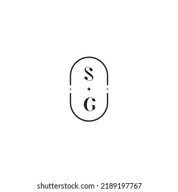 Concepto de logotipo de boda SG en un diseño profesional de alta calidad que se imprimirá en cualquier medio impreso