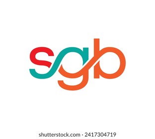 sgb marca de palabra sbstract vector libre