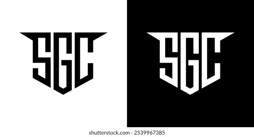 SGC letter logo design with white background in illustrator, vector logo modern alphabet font overlap style, calligraphy designs for logo, Poster, Invitation, etc.
