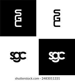 sgc typography letter monogram logo design set