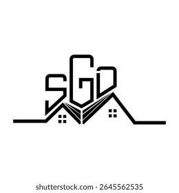 SGD Real State logo design, SGD simple and modern logo. SGD luxurious alphabet design  