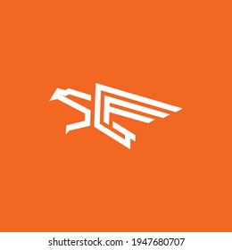 sgf eagle design logo vector template