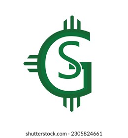 SG,GS modern vector logo design