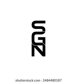 sgn lettering initial monogram logo design