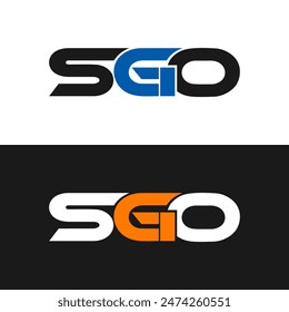 SGO logo. S G O design. White SGO letter. SGO, S G O letter logo design.