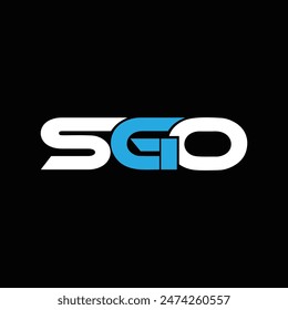 SGO logo. S G O design. White SGO letter. SGO, S G O letter logo design.