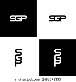 sgp initial letter monogram logo design set