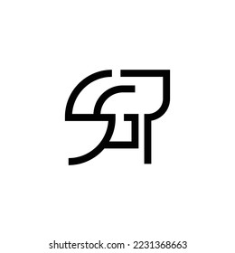 SGP monogram vector logo. Three letters logo combined artistically. Logo for brand, product, business, company, event, and personal.
