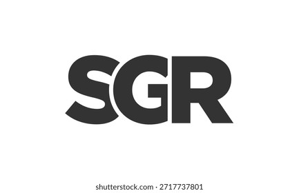 SGR modelo de design logotipo com texto forte e moderno em negrito. Logotipo vetorial inicial com tipografia simples e mínima. Identidade de empresa moderna ideal para a presença de marca de empresas.